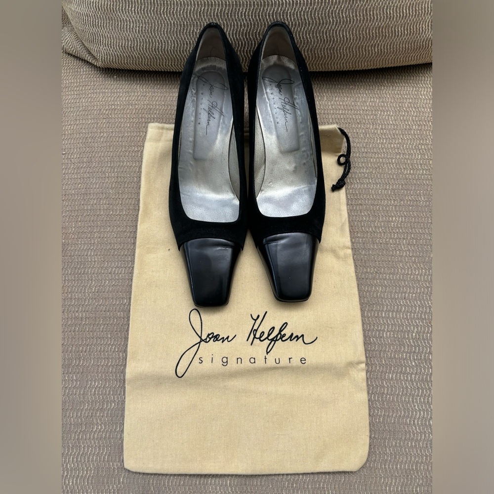 Vintage Joan Helpern Suede and Leather heels Size 8